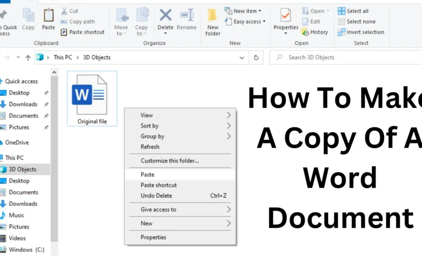 How To Make A Copy Of A Word Document